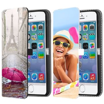 IPhone 5(S) en SE(2016) - Göra eget Plånboksfodral (Framsidestryck)