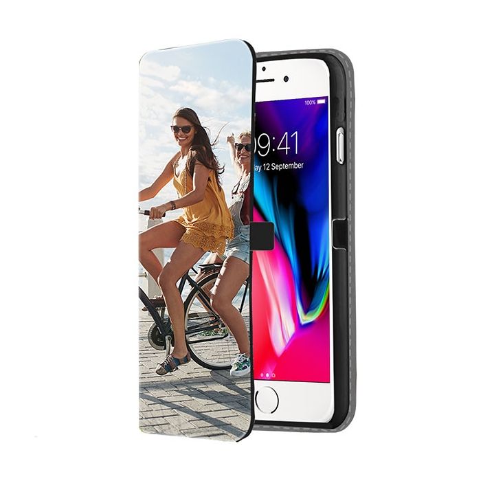 iPhone SE - Personalised Wallet Case (Front Printed)