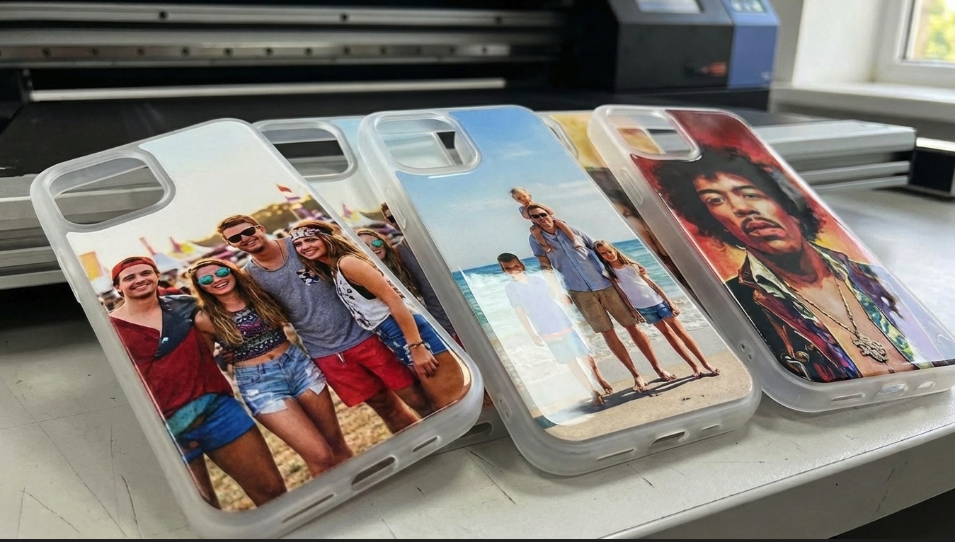 Närbild UV-tryck struktur